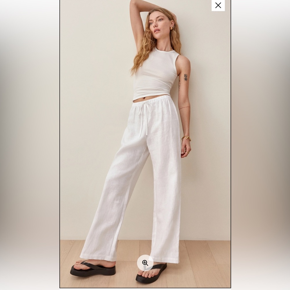 Reformation Olina Linen pants in petite